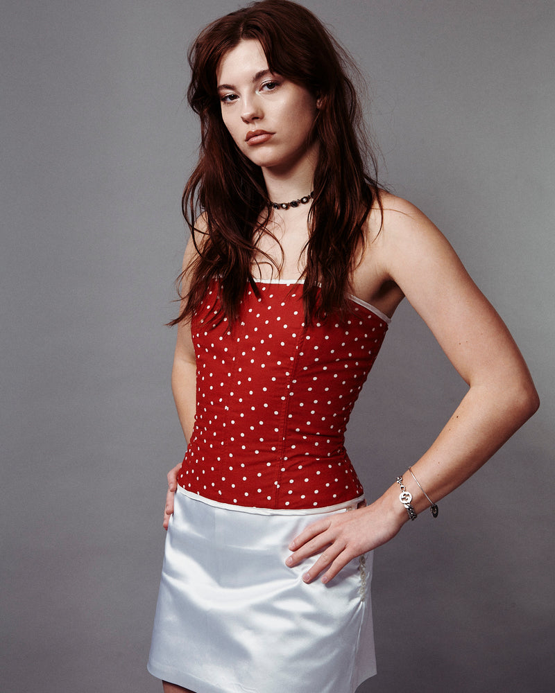 JANE CORSET IN RED HOT POLKA DOT