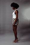 TAN PLAID SLEEP SHORTS