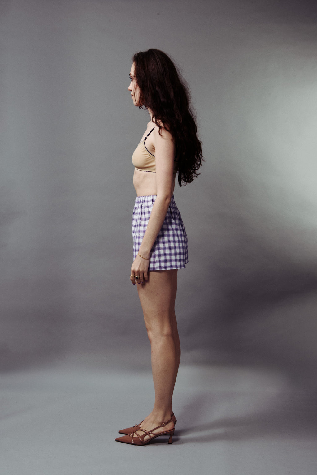 PLAID KELLY SHORTS