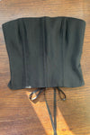 JANE CORSET in BLACK SILK FAILLE