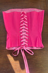 JANE CORSET in PINK SILK FAILLE