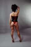 GABRIELLA CORSET IN RED PLUM BLOSSOM