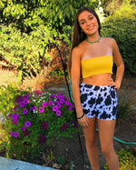 COW PRINT KELLY SHORTS