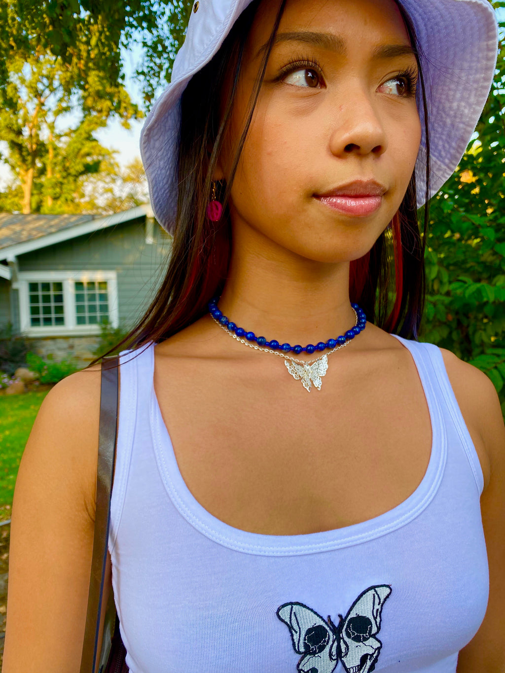 BEJEWELED BUTTERFLY PENDANT NECKLACE
