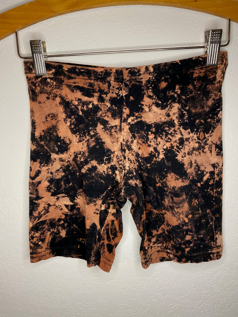 BLEACHED BIKER SHORTS