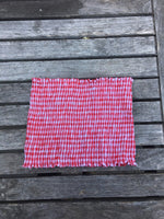 RED GINGHAM ANNABELLE TOP