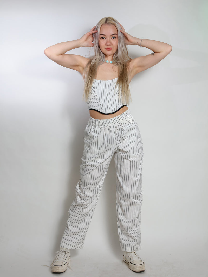 BLACK STRIPED KIANA TOP