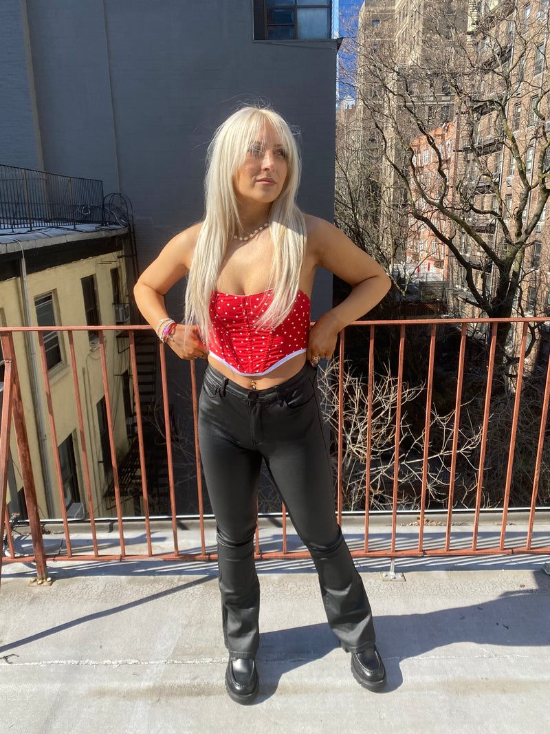 RED HOT POLKA DOT KIANA TOP