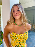 SUNFLOWER CORSET TOP