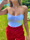 WHITE DENIM KIANA TOP