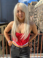 RED HOT POLKA DOT KIANA TOP