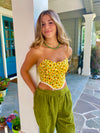SUNFLOWER CORSET TOP