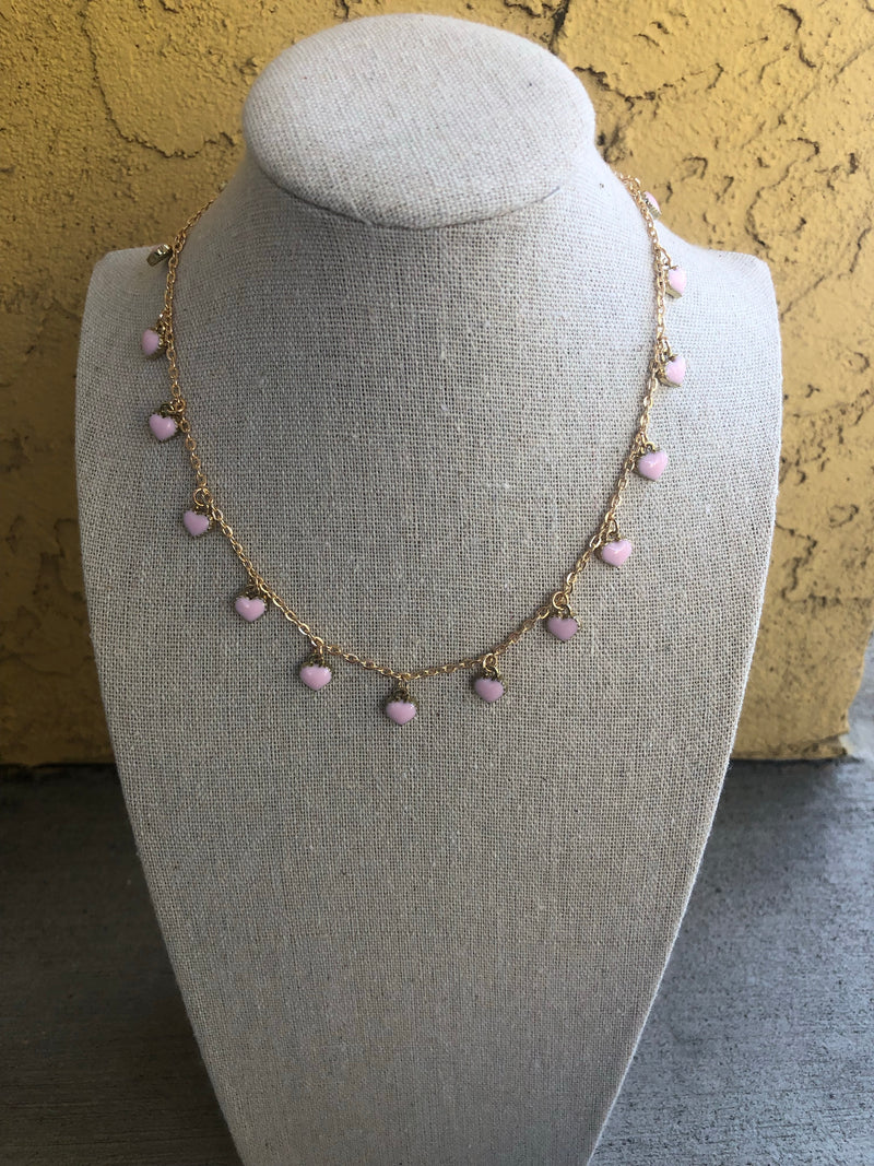 PINK HEART NECKLACE