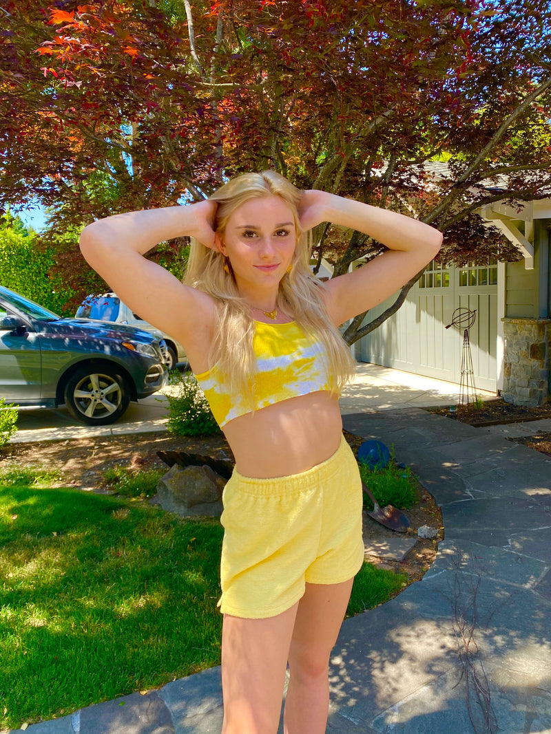 BLUE TERRY CLOTH SHORTS