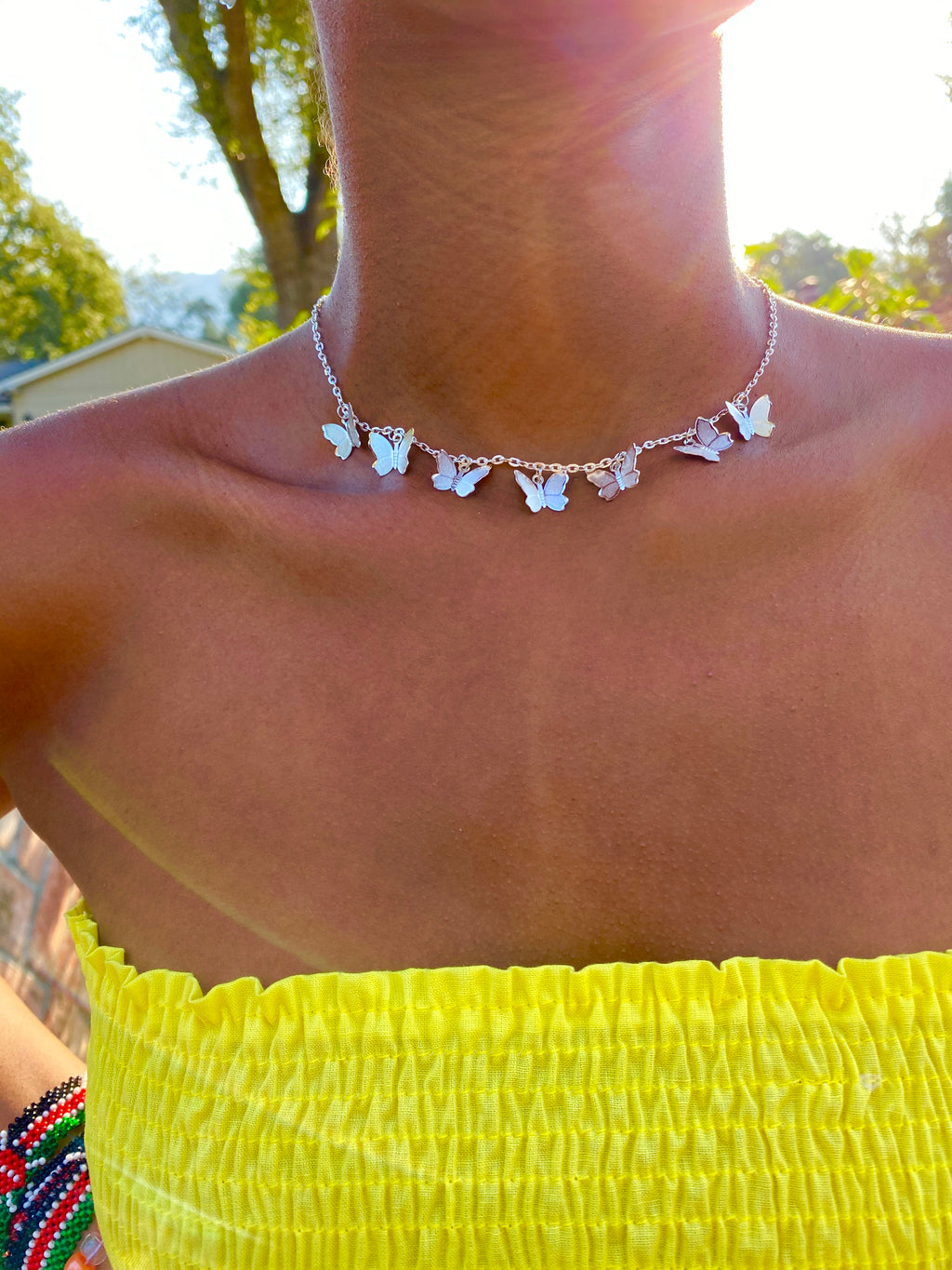 CLUSTER BUTTERFLY NECKLACE