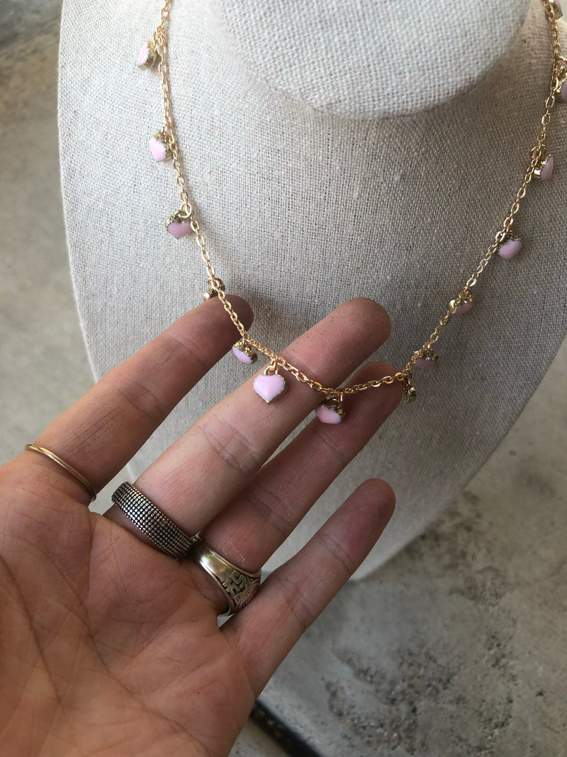 PINK HEART NECKLACE