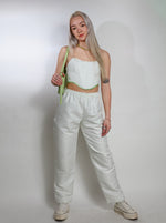GREEN DOTTED KIANA TOP