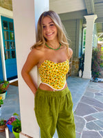 SUNFLOWER CORSET TOP